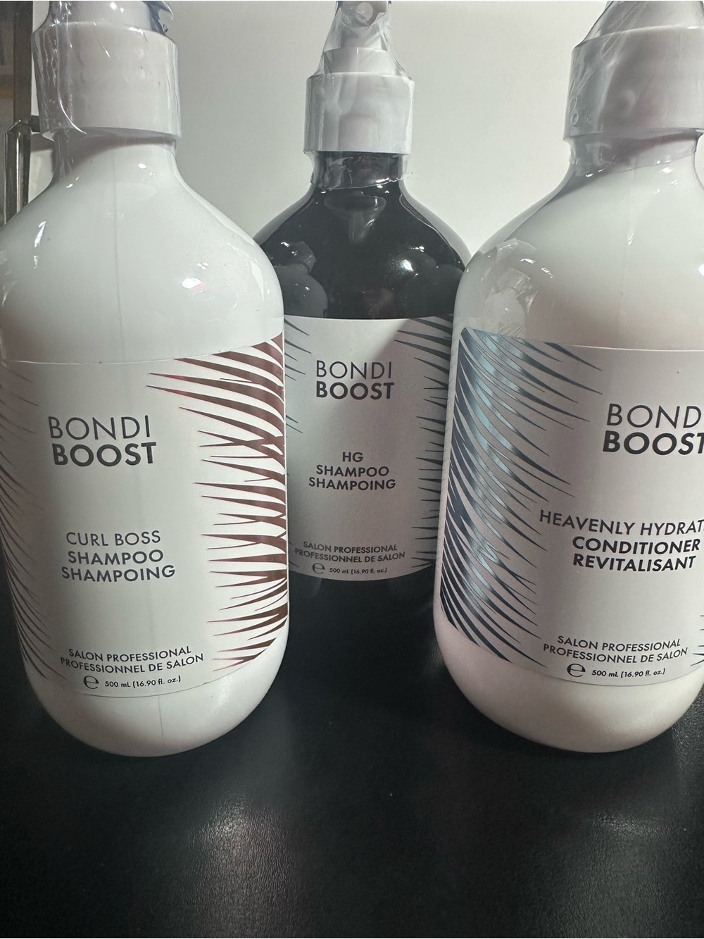 BONDI BOOST Curl Shampoo HG SHAMPOO and conditioner 3 bottles